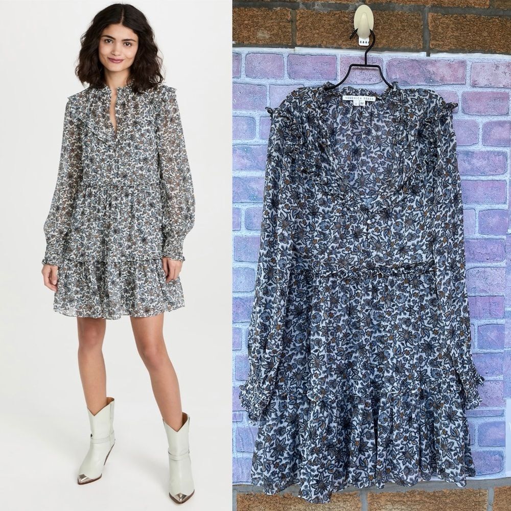 Veronica Beard Savile Floral Silk Mini Dress size 8
